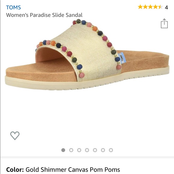 toms red paradise slide sandals